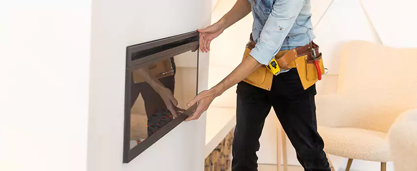 Metal Fireplace Installation in Midlothian, Texas