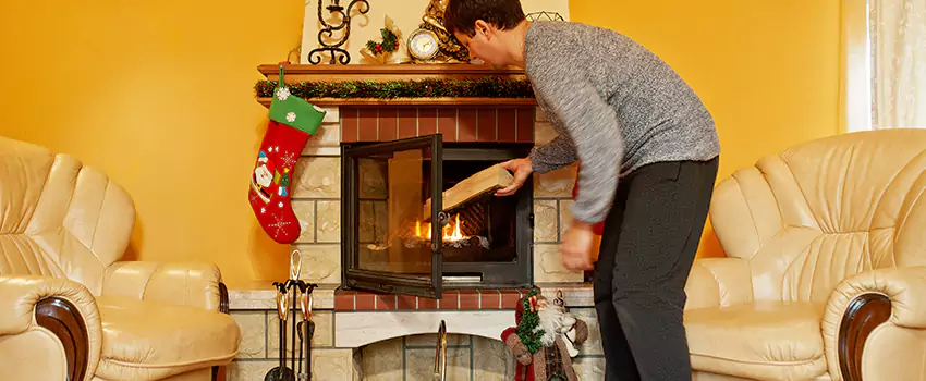 Rusted Metal Fireplace Restoration in Midlothian, Texas