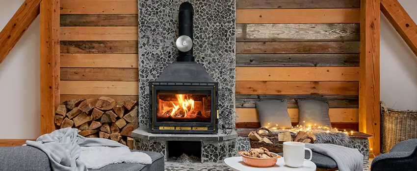 Thelin Hearth Products Direct Vent Gas Stove Fireplace Inspection in Midlothian, Texas